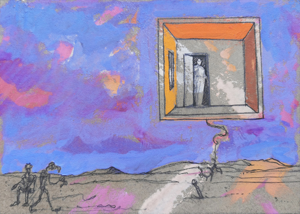 boîte statique III - 13x18 - tempera